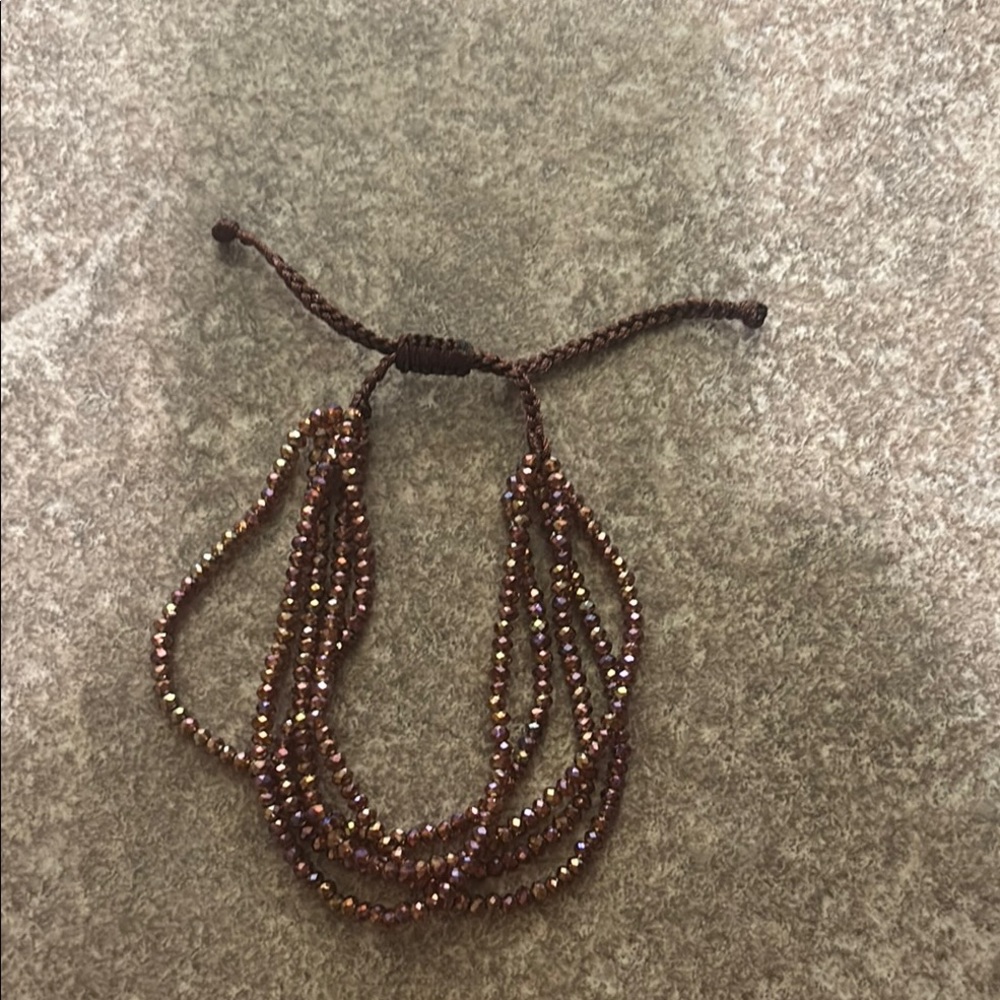 Felicity Elegant Brown Beaded Bracelet